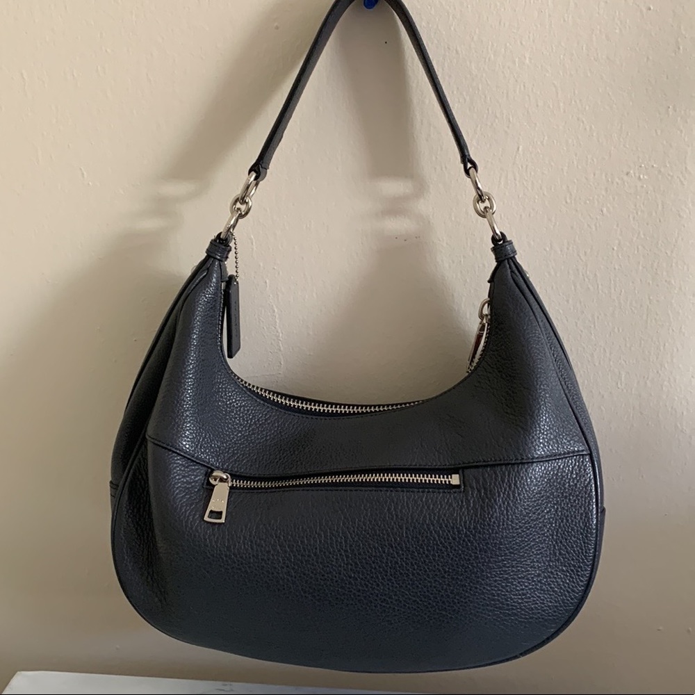 Coach Harley Hobo Blue Leather Cross Body Bag - Picture 2 of 8